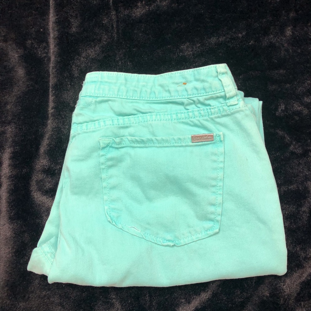 Teal Dear John Mens Comfort Skinny Jeans 31